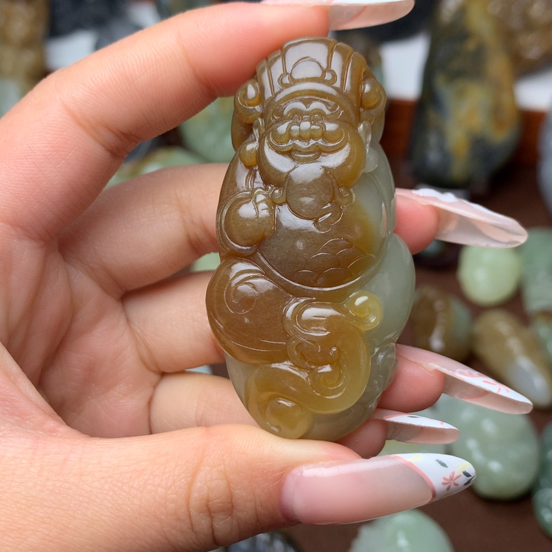 和田玉挂件未镶嵌弹**谭