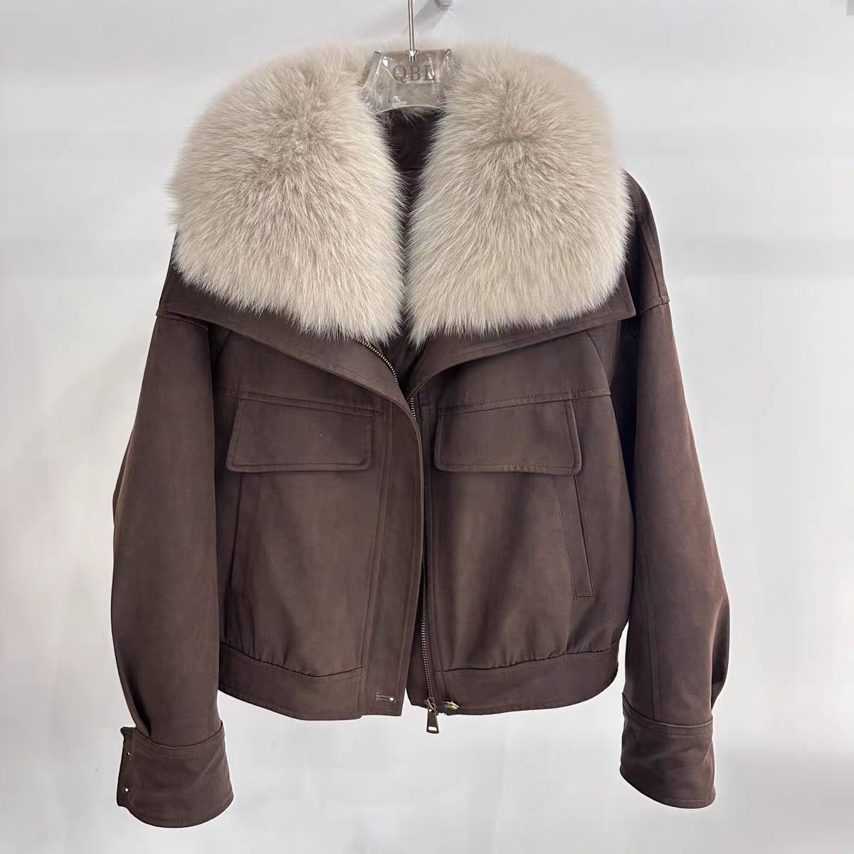 6680大毛领短款外套女2025冬季新款派克服年轻款爆款外套