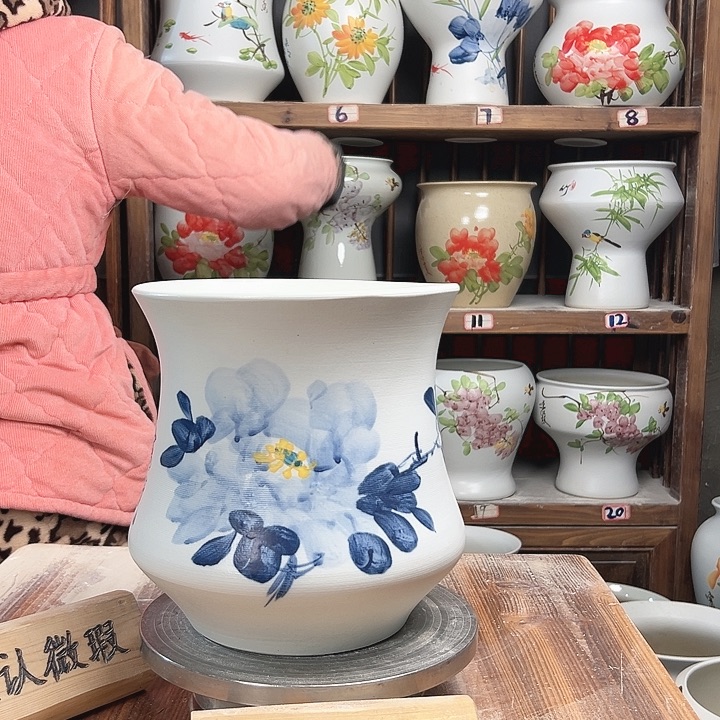 摆件小蛮腰兰兰牡丹新款陶瓷