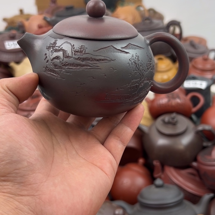 茶壶紫砂紫砂盖子色差
