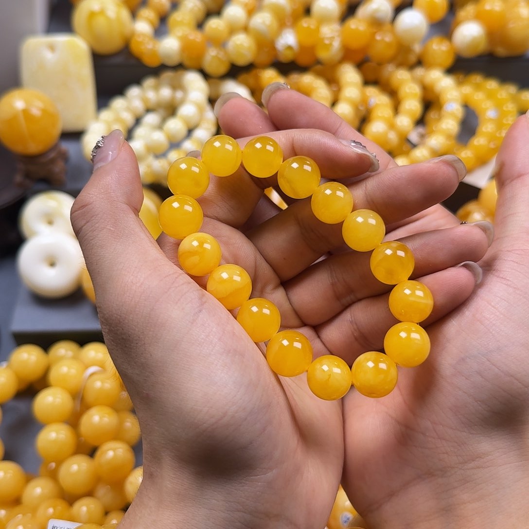 琥珀珠宝奇石未镶嵌13mm