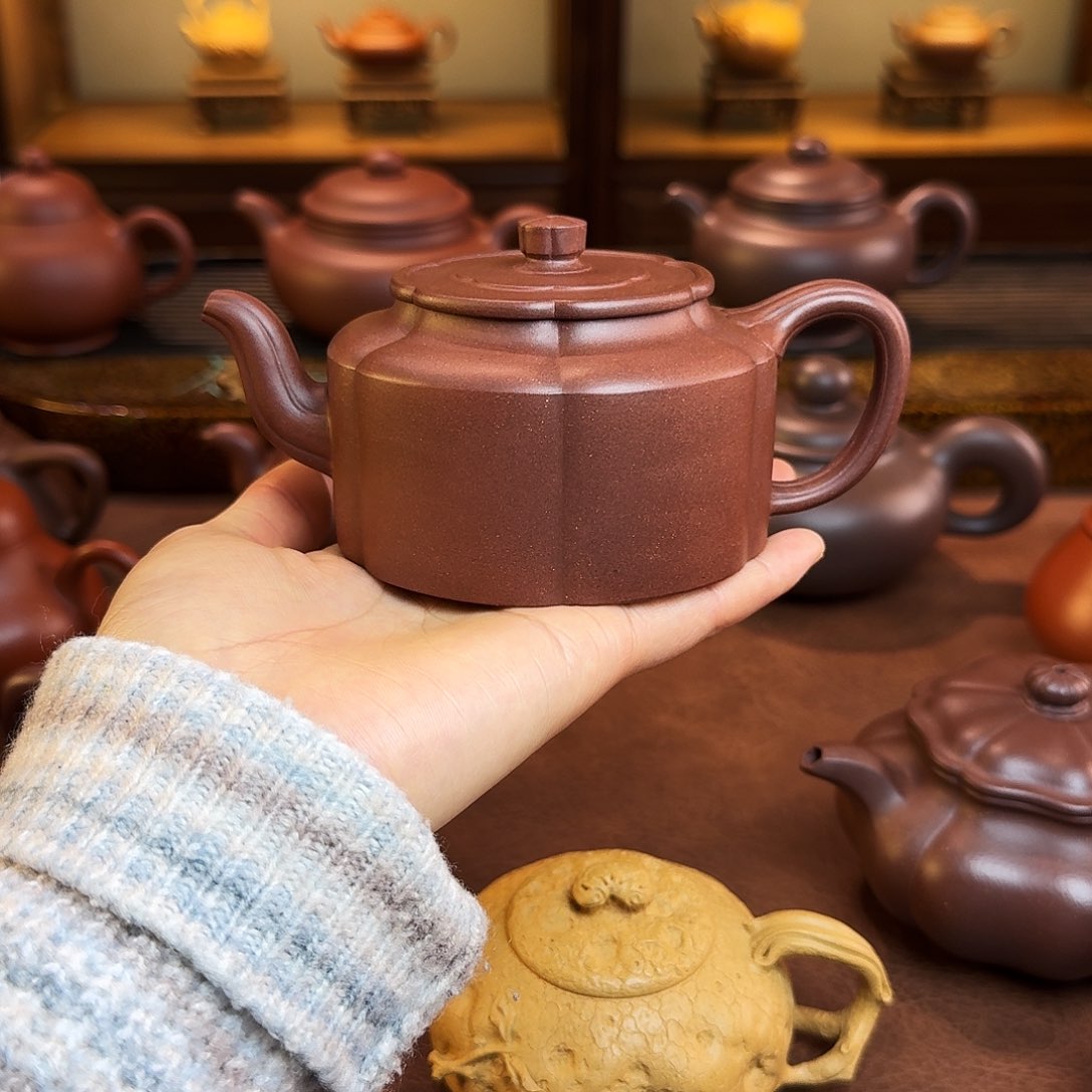 紫砂茶壶周盘壶，底槽清