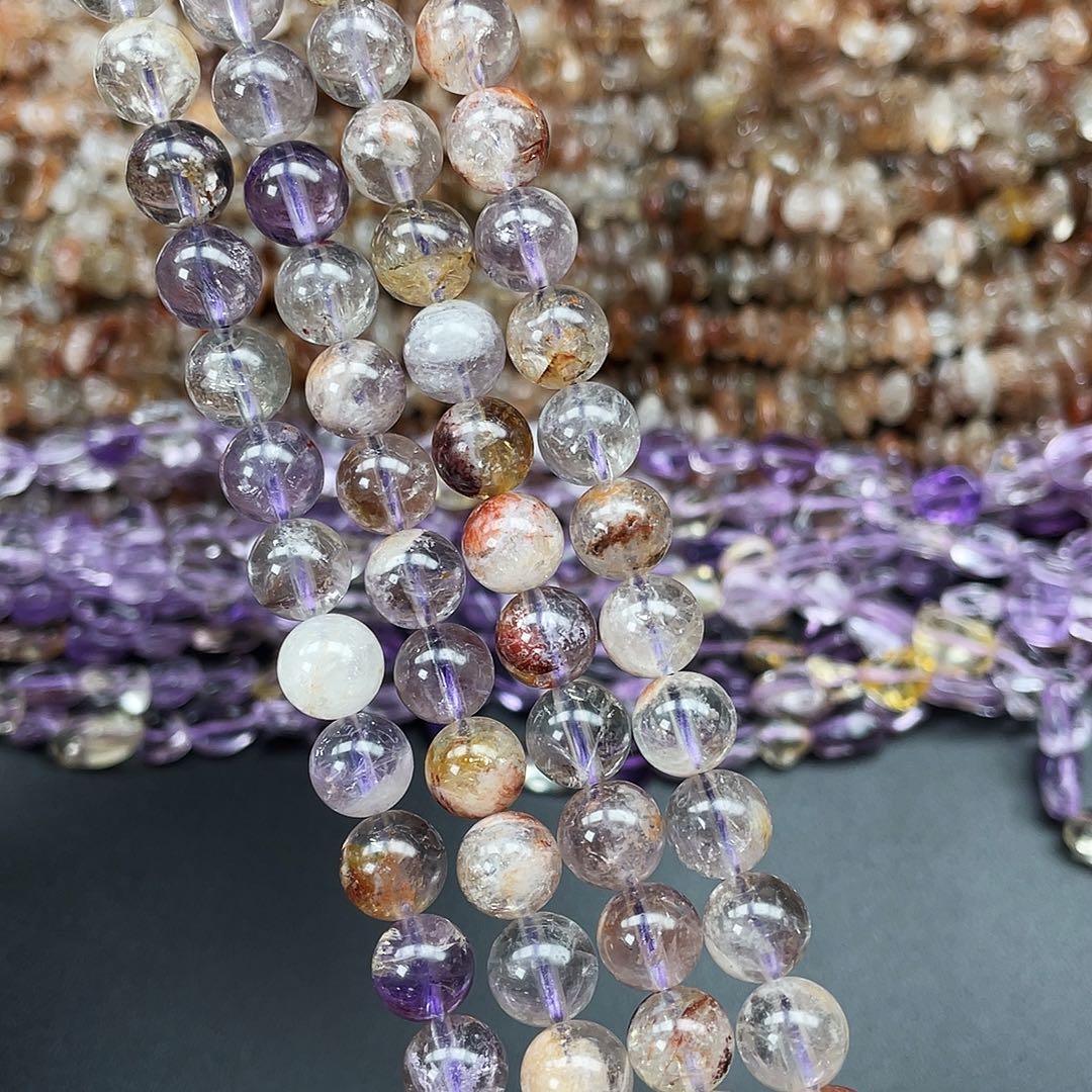 紫晶未镶嵌珠宝半成品8mm
