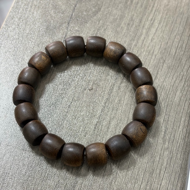 增香沉香木白14mm鼓文玩沉香木串手链发一