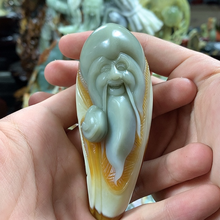 岫玉手把件未镶嵌c*