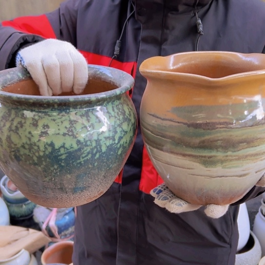 紫砂花盆高16口20————