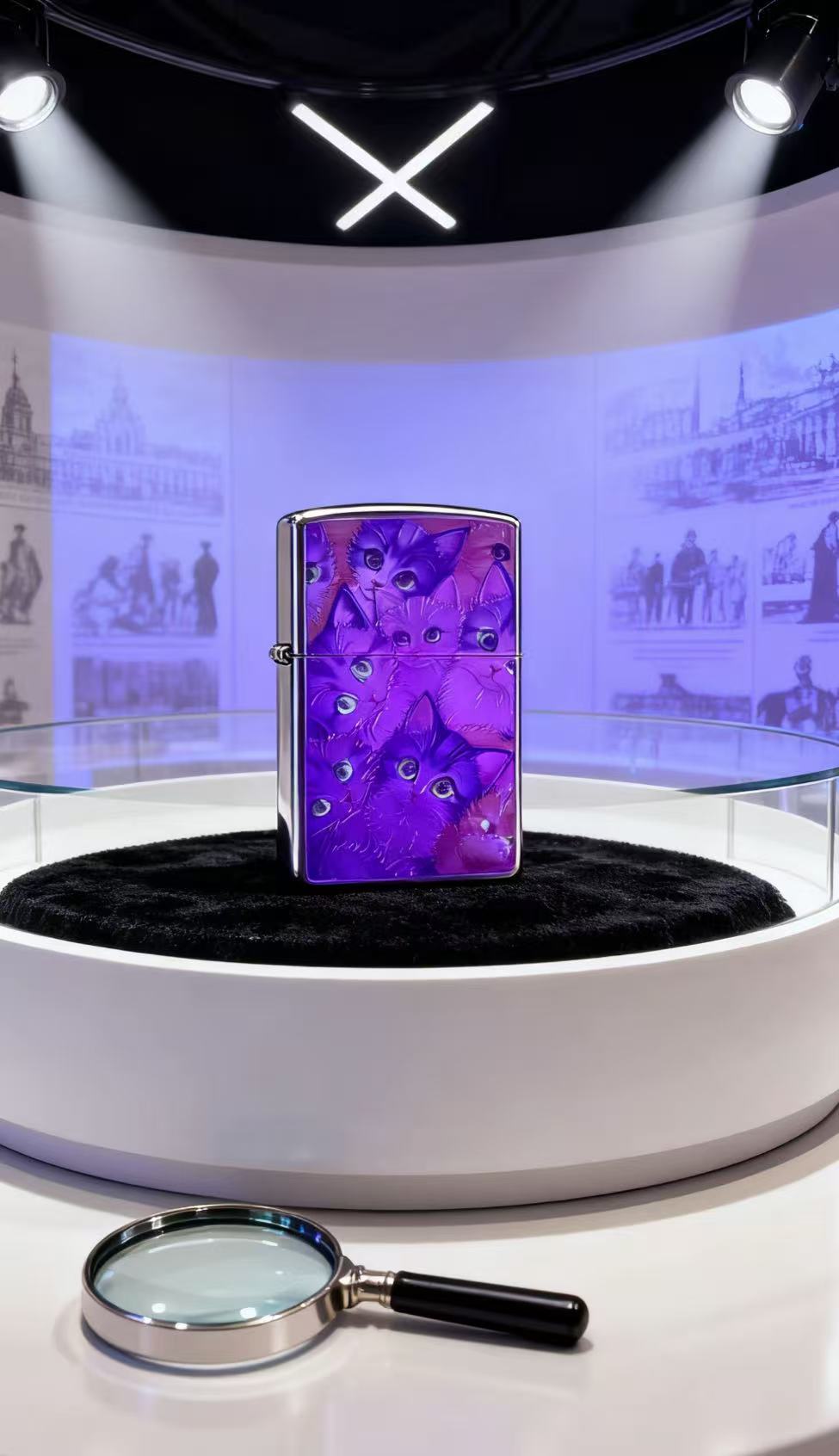 创意高定版夜光猫打火机限量防风个性七夕礼物（礼盒保卡证书裸机）