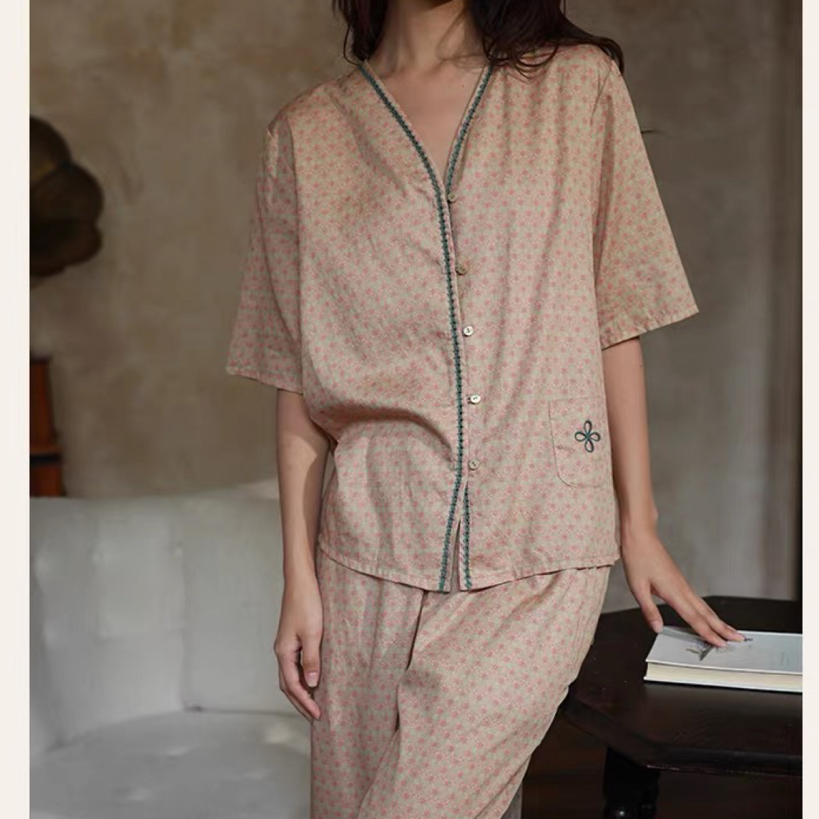 朵朵可可26春夏新款简约女士睡衣长袖家居服套装