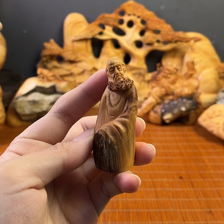 柏木（崖柏）达摩摆件把玩件