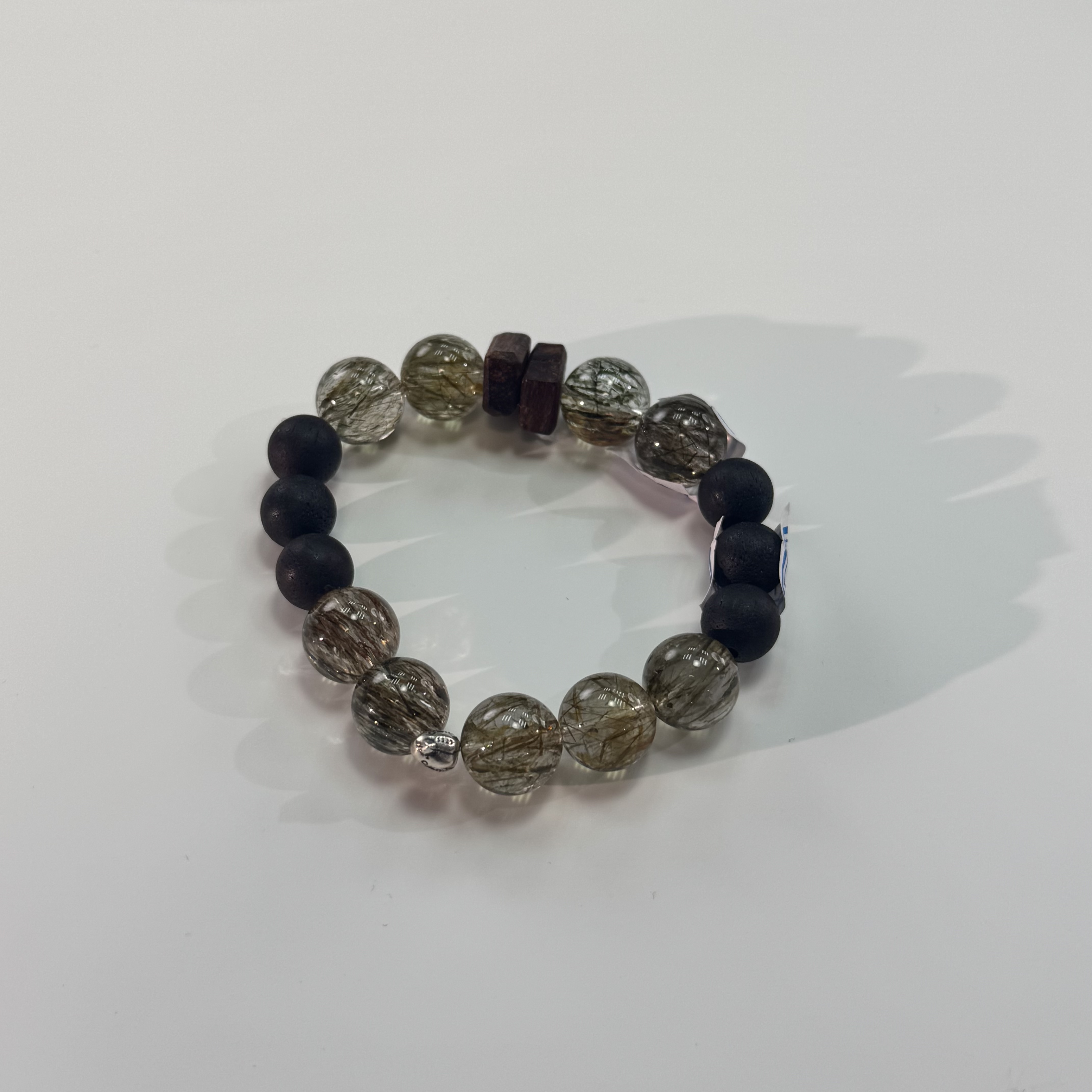 清货【枫眠】天然黑金超七水晶降真香沉香手串（默认微瑕 不退不换）