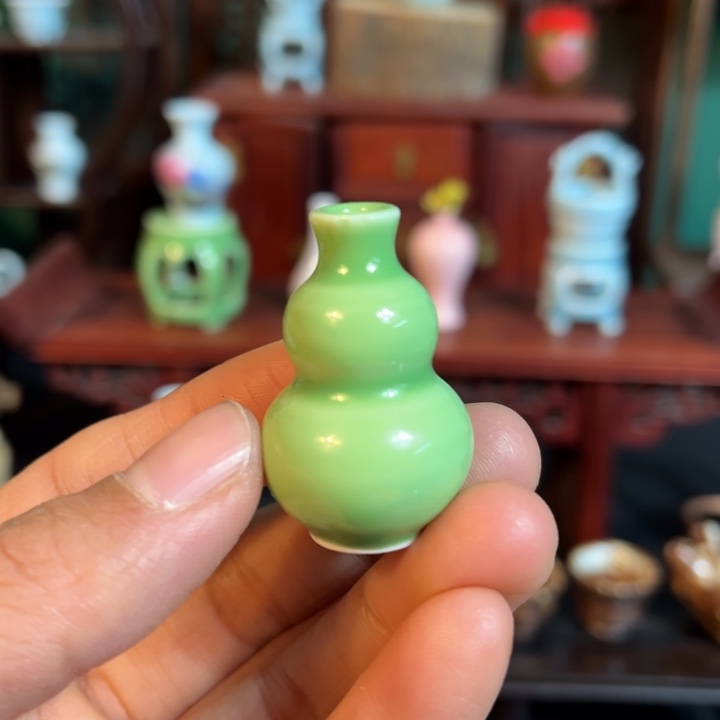 摆件微陶老王迷你花瓶