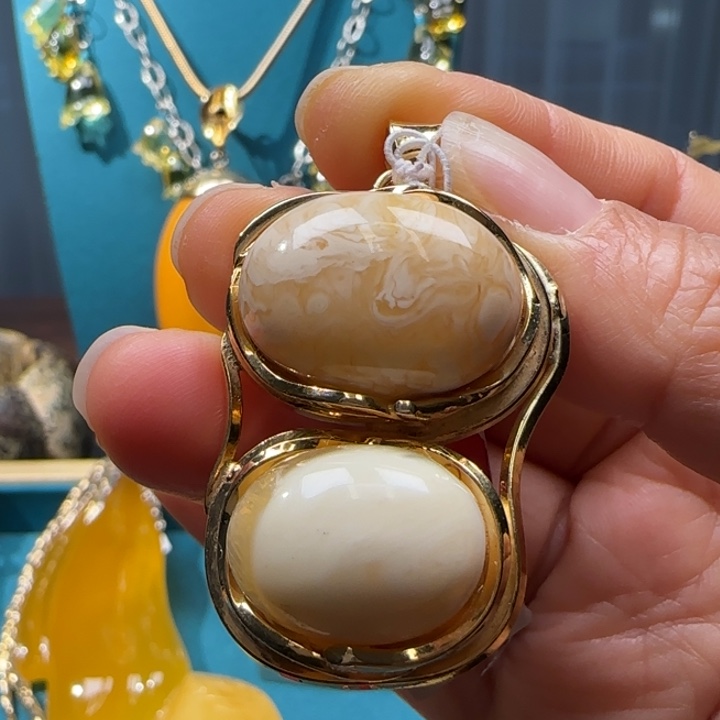 琥珀未镶嵌颈饰波兰设计款琥珀蜜蜡