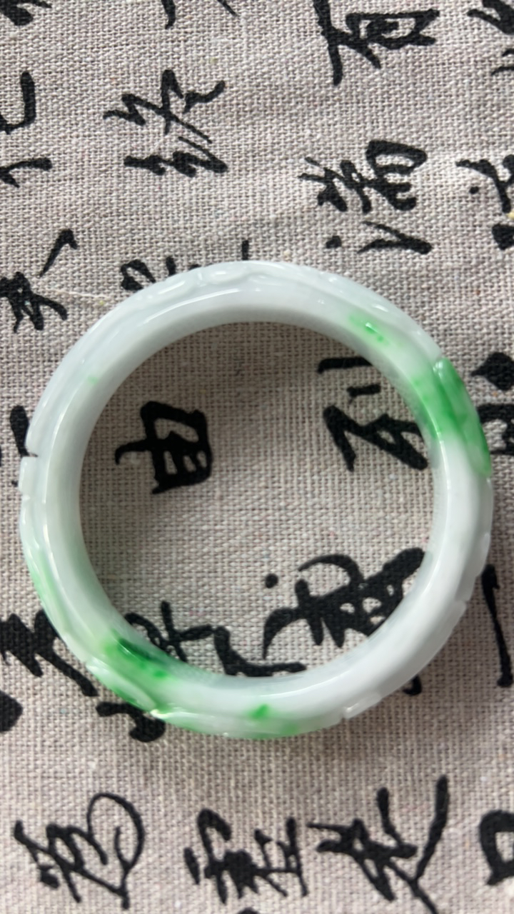 W2195-五七➕缅甸翡翠手镯