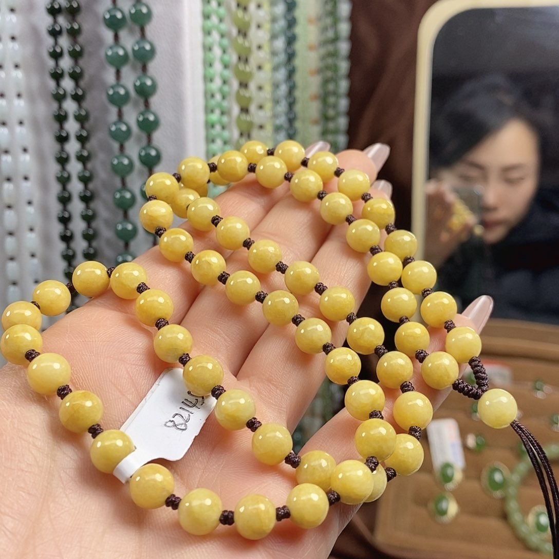 翡翠颈饰未镶嵌天然翡翠项链