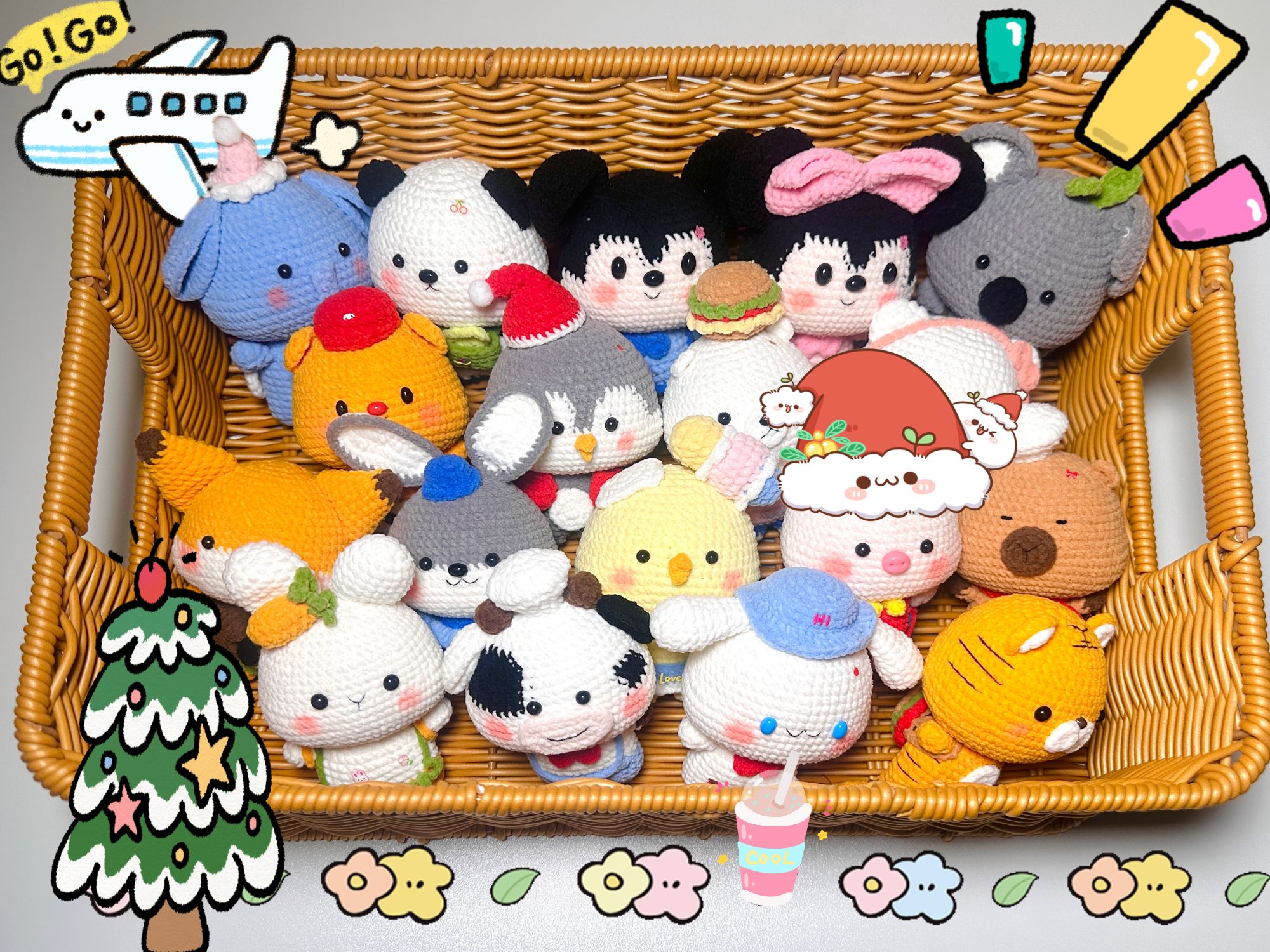 纯手工钩织可爱玩偶挂件摆件（拍1拆2）