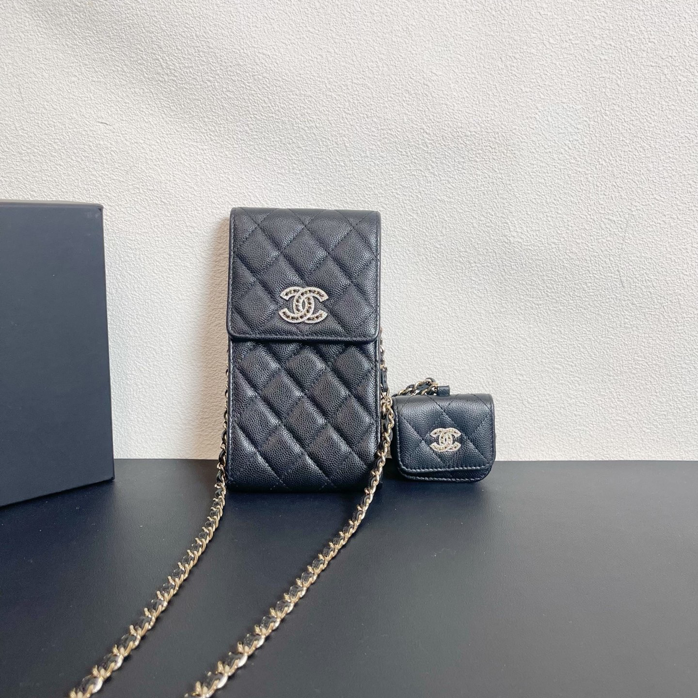 99新 Chanel/香奈儿 98新 奢总管/子母手机包/芯片