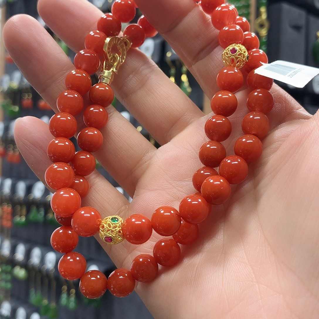 南红玛瑙未镶嵌颈饰