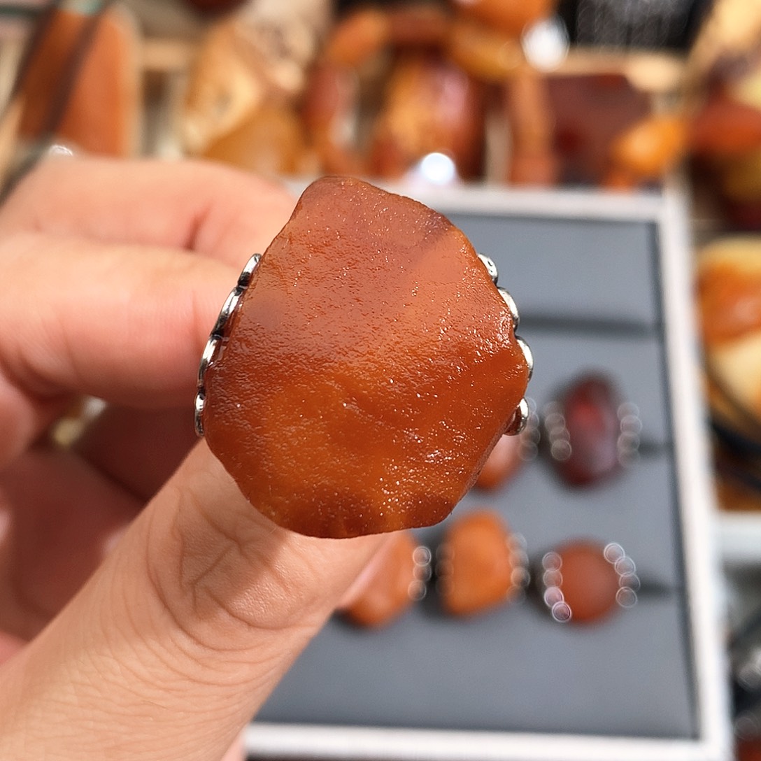 蜜蜡裸石未镶嵌你 