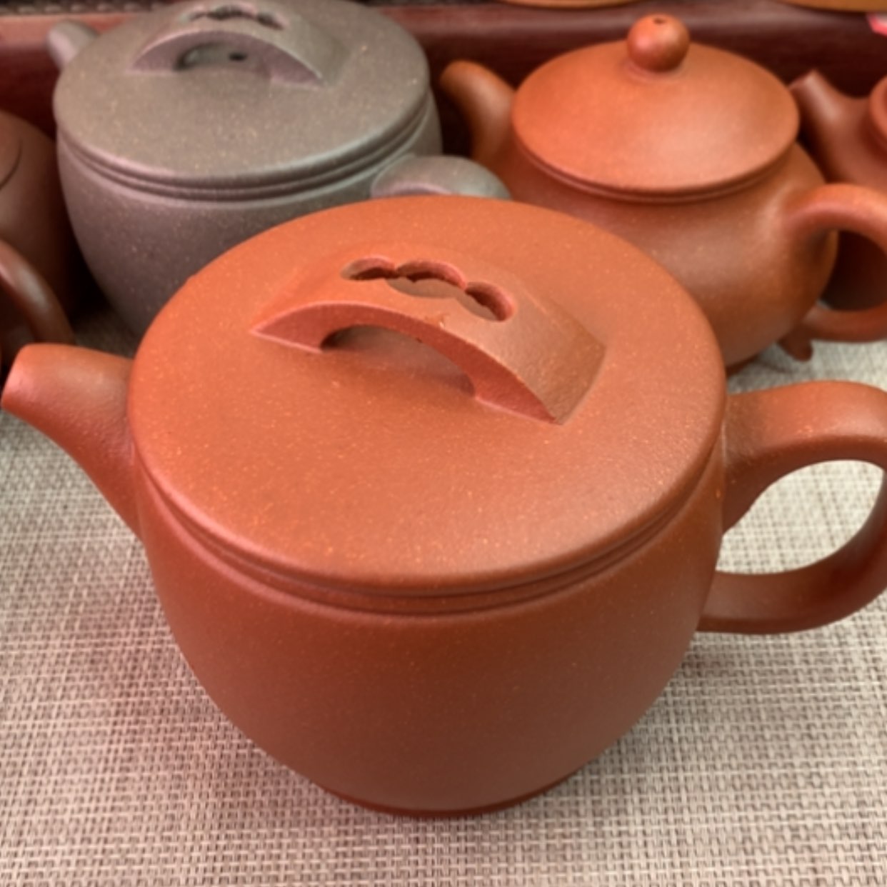 【闪购商品】紫砂茶壶450CC微瑕花泥半手工制作