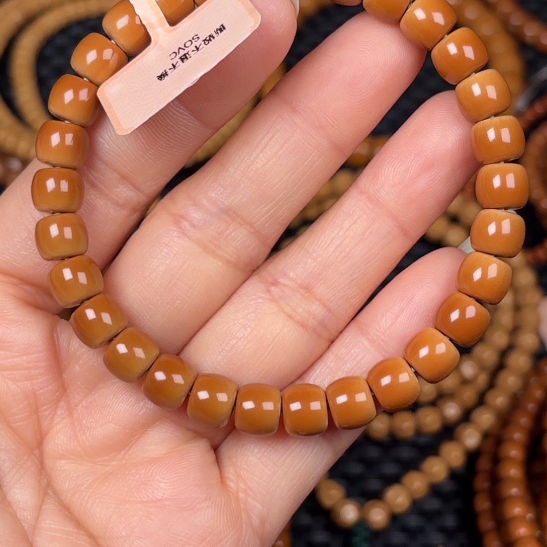 橄榄核把件7.6mm橄榄核尖直切单圈