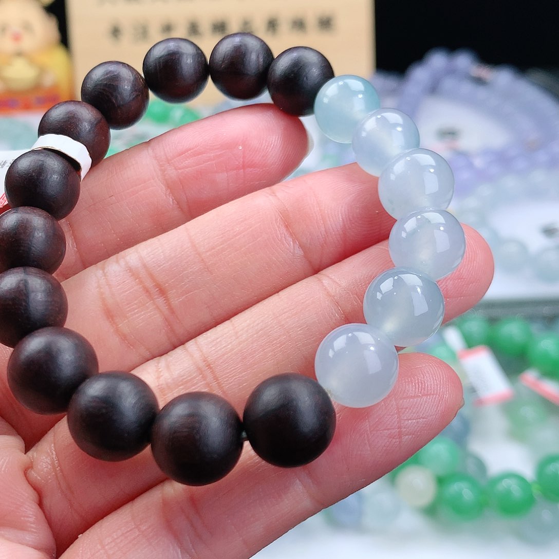 翡翠手链未镶嵌卡10mm