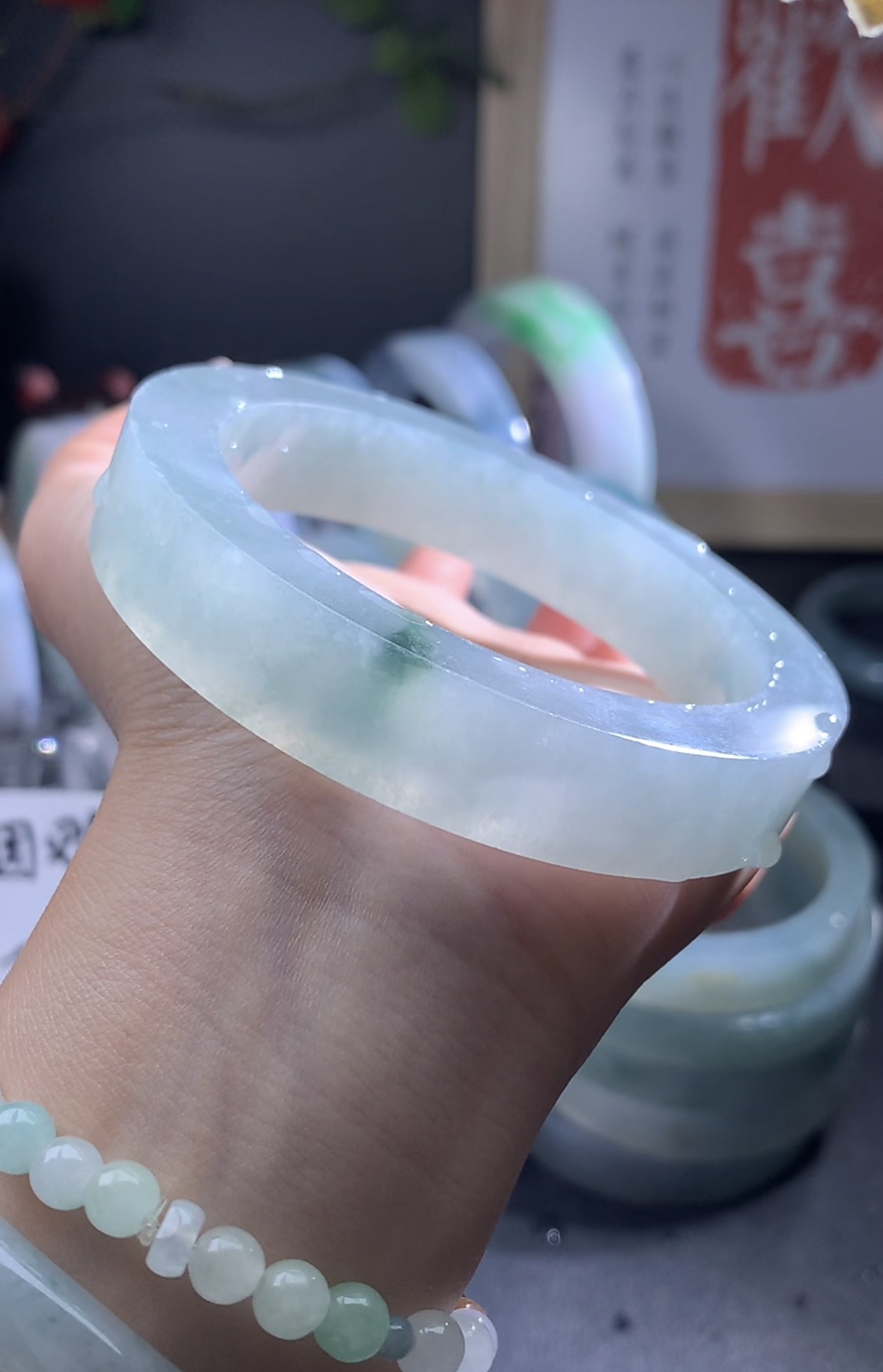 天然A货翡翠手镯