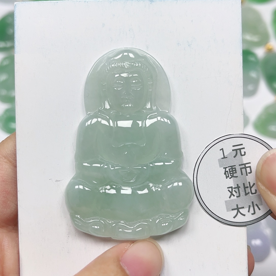 翡翠挂件未镶嵌四会天然A货翡翠