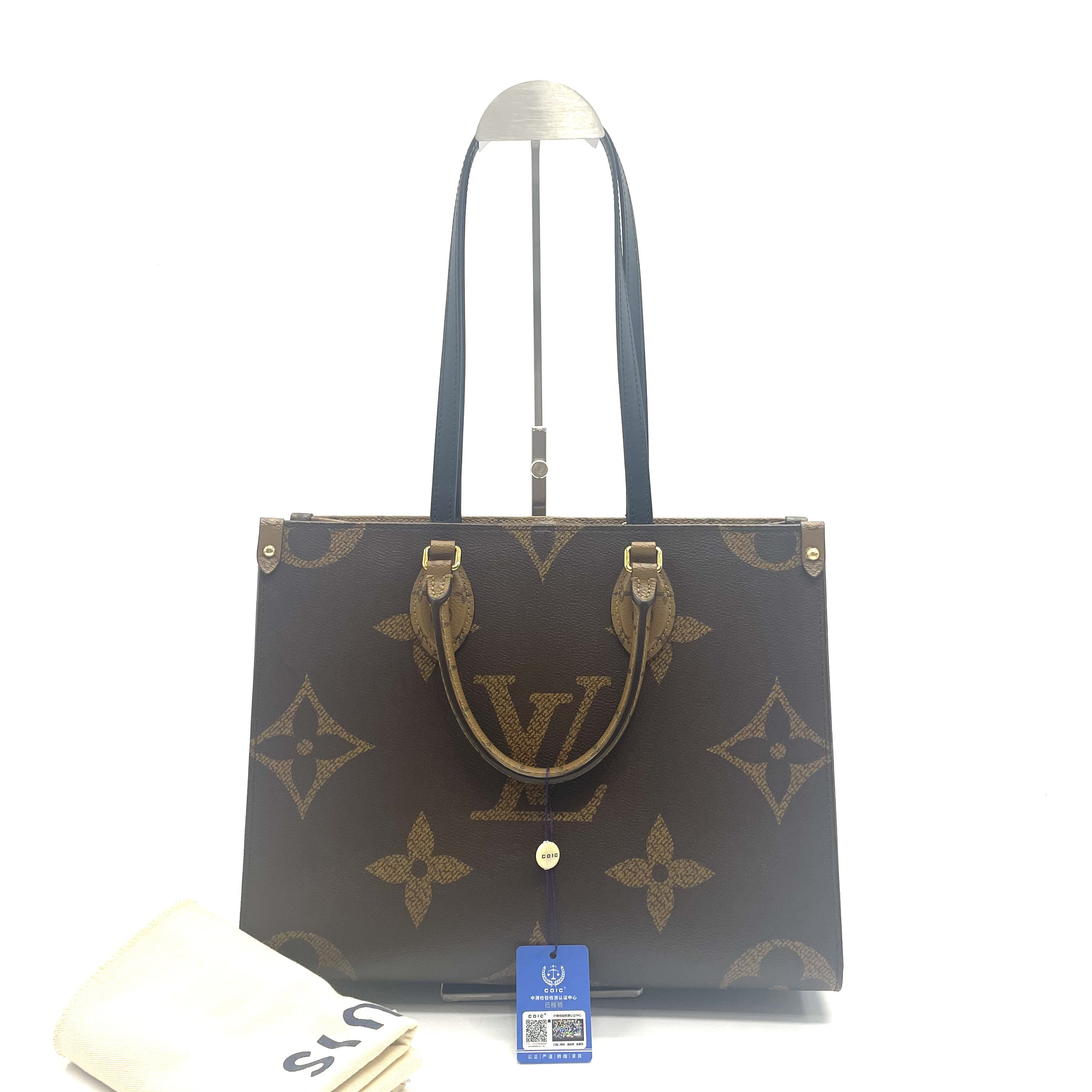 全新未使用 LouisVuitton/路易威登 Onthego 中号 经典老花托特