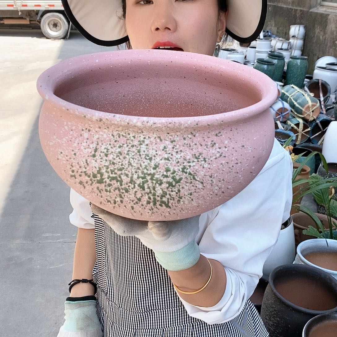 紫砂花盆正品口25高13