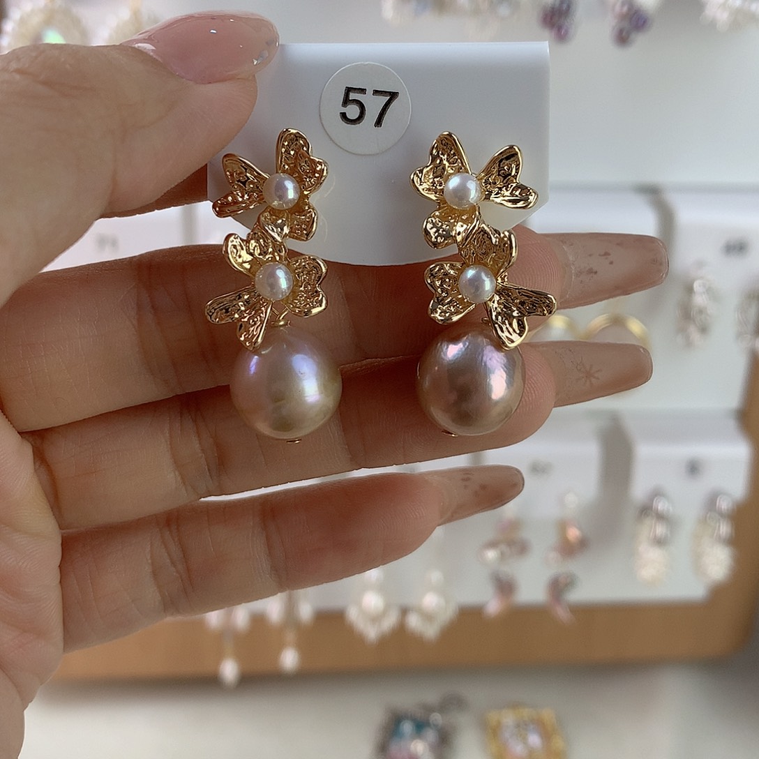 未镶嵌耳饰淡水珍珠