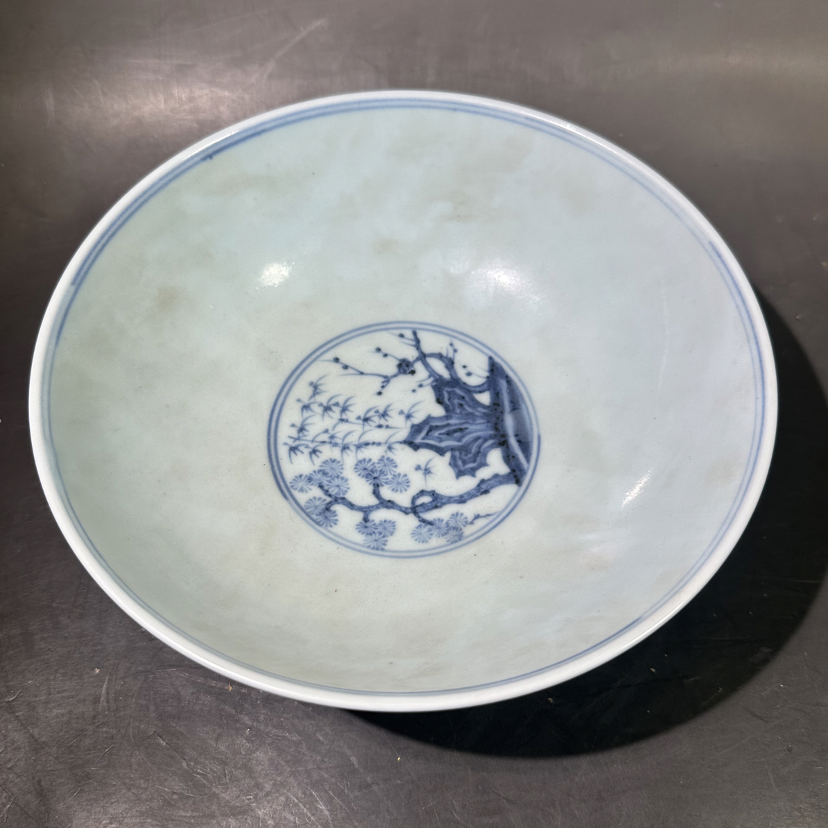 陶瓷青花人物碗工艺品