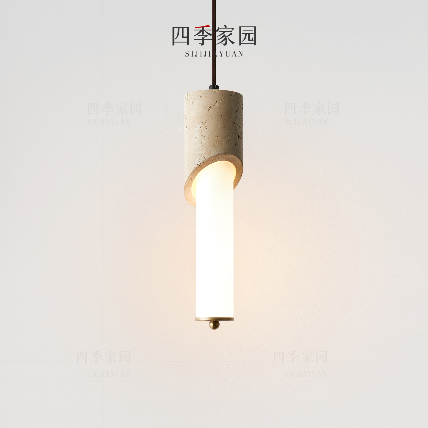 日式侘寂风卧室床头吊灯复古餐厅吧台灯设计师款简约创意民宿灯具