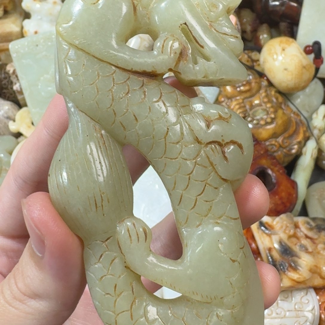 和田玉把件未镶嵌青*地