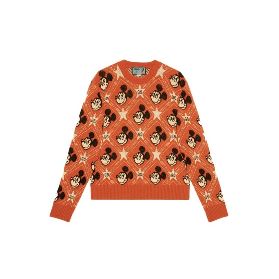 99新 GUCCI/古驰 古驰米奇满印毛衣 /S码/A02009