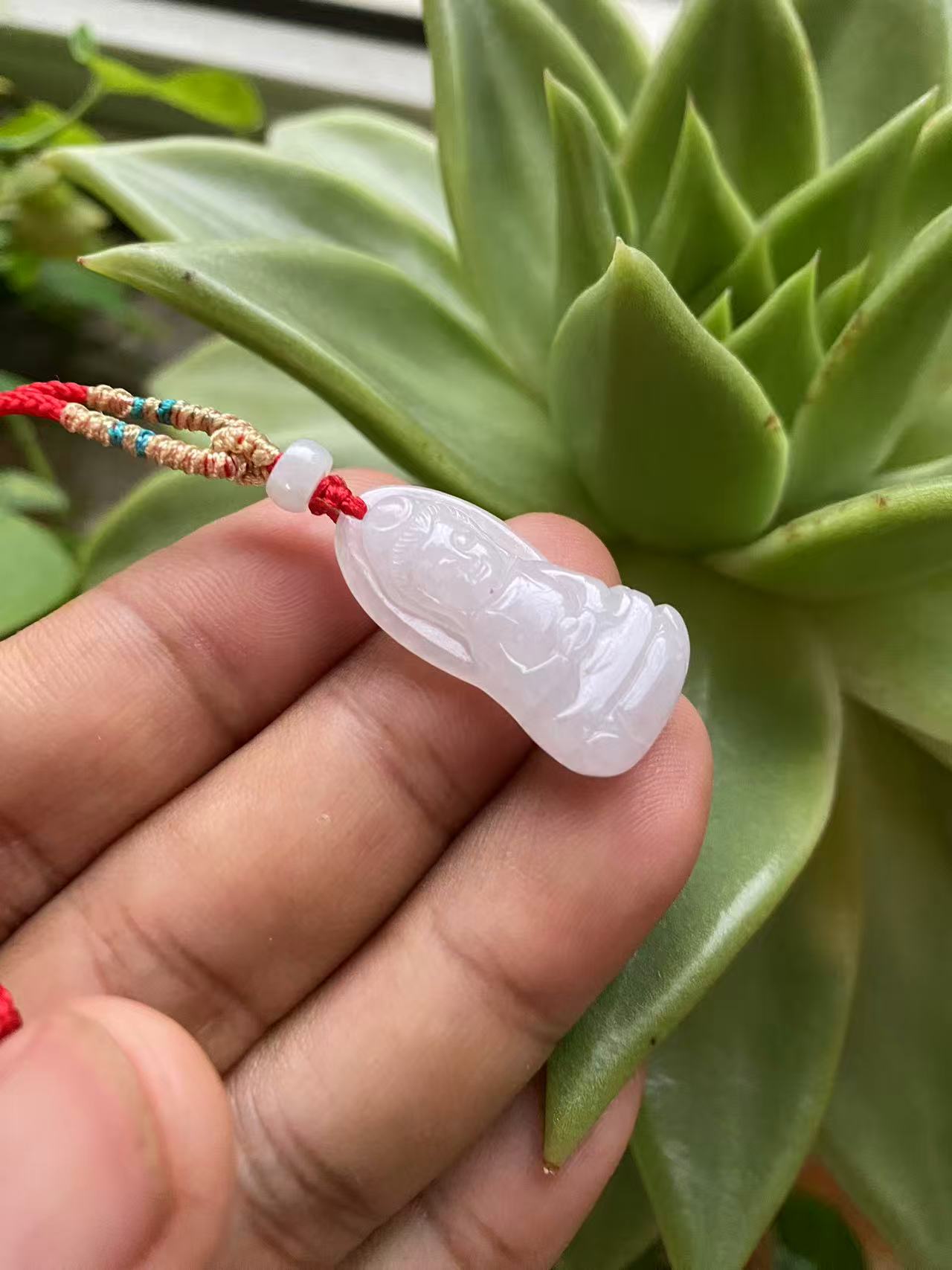 天然缅甸翡翠A货宝宝佛种水润细腻适合送宝宝手工