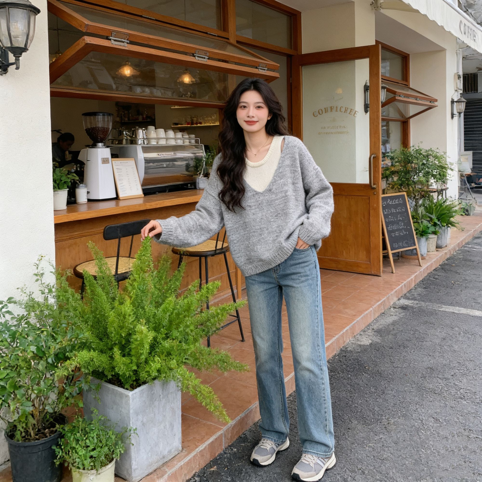 女韩版长袖超细羊毛低圆领针织衫毛针织衫秋冬针织衫m102