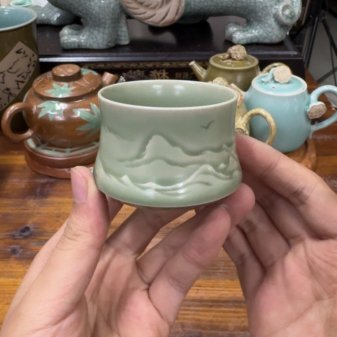 龙泉青瓷茶具微瑕1744