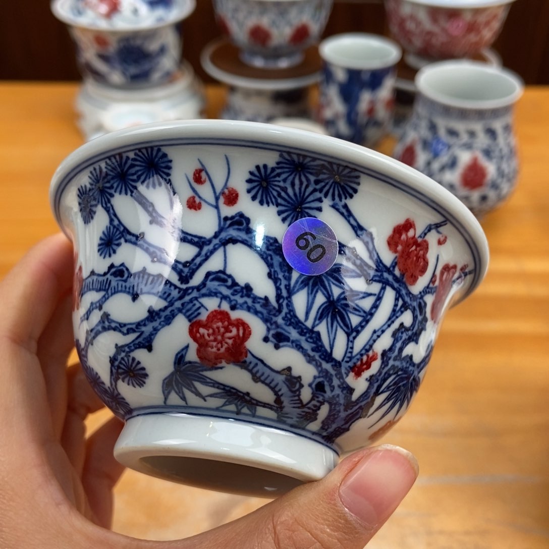 手绘现代茶具非古董