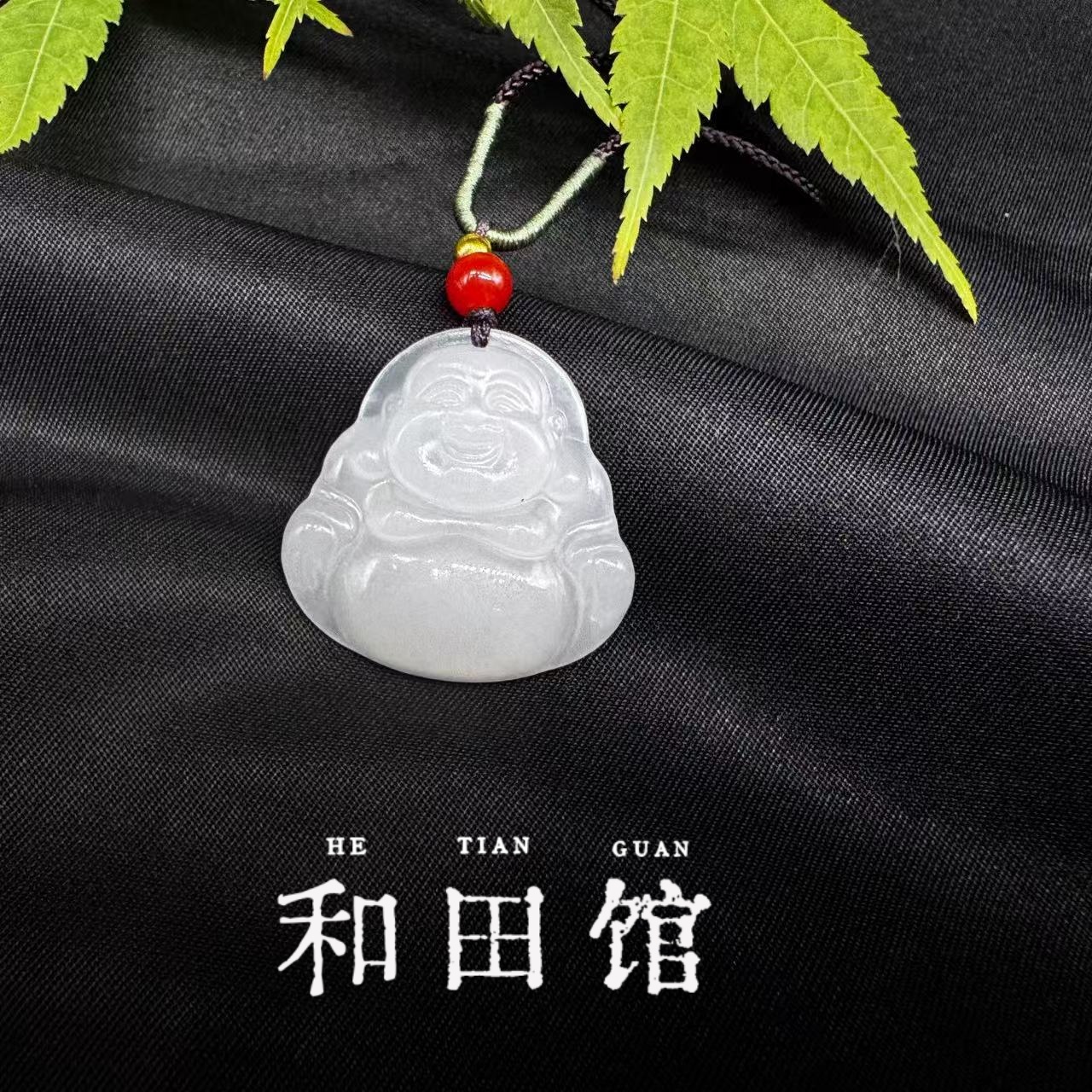 【国玉甄品】DZ9和田玉白玉佛公吊坠单珠28mm