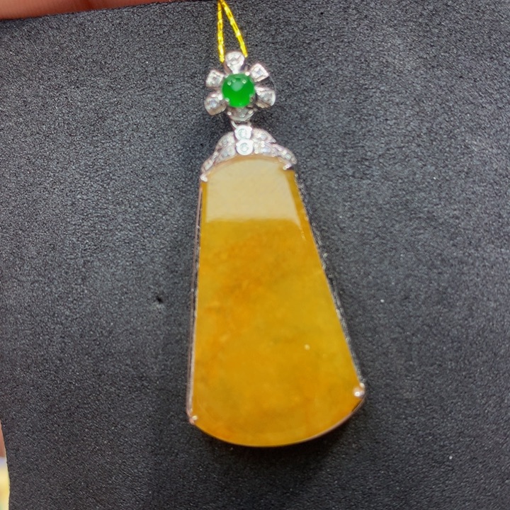 翡翠手链18K金镶嵌翡翠