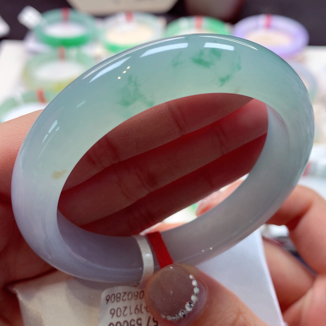 翡翠手镯未镶嵌12正圈77