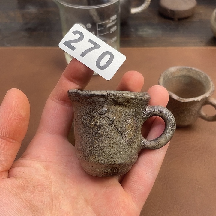 270 紫砂粉引柴烧单杯可以养彩不退换看好拍