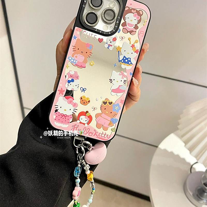 粉色HelloKitty适用iPhone16ProMax15可爱14防摔15女13/12/11