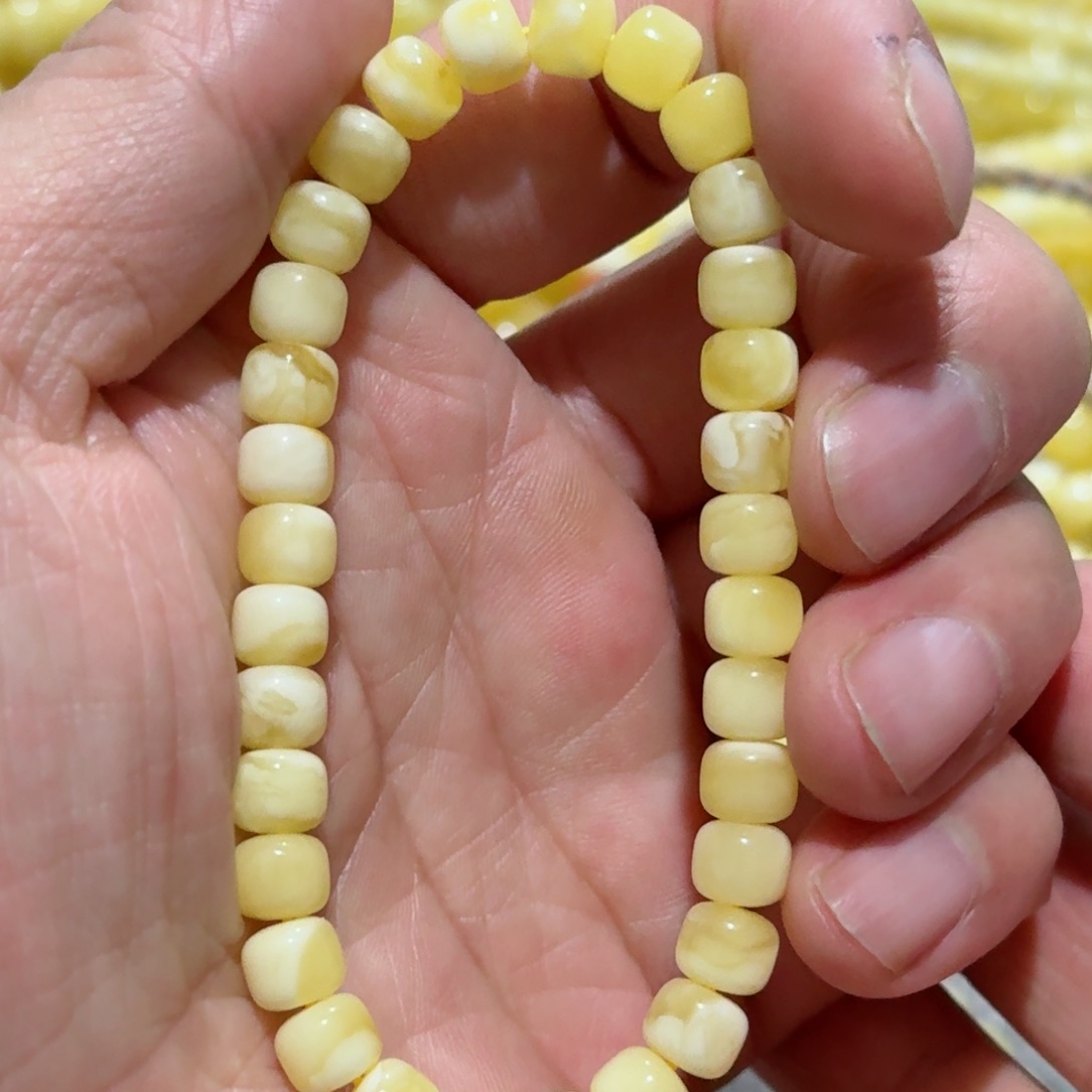蜜蜡手串未镶嵌琥珀蜜蜡手串7mm