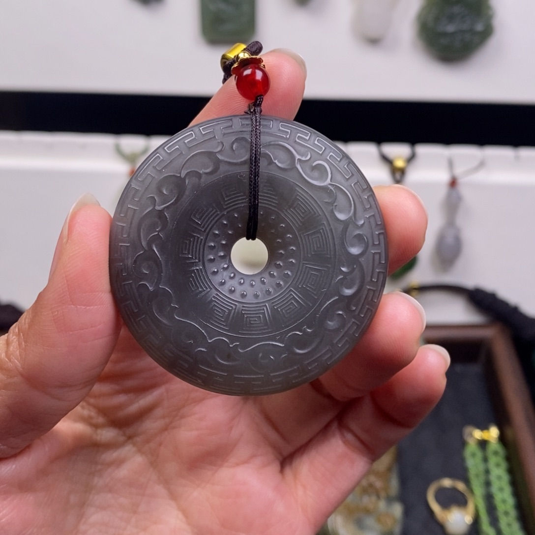 和田玉未镶嵌挂件和田玉平安扣吊坠挂件