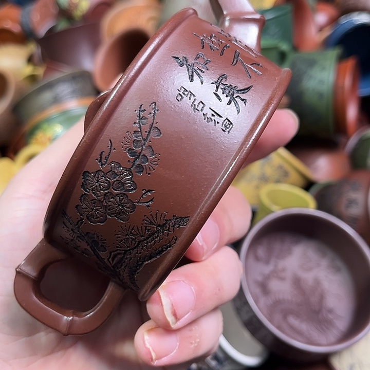 紫砂茶杯全手工紫砂主人杯