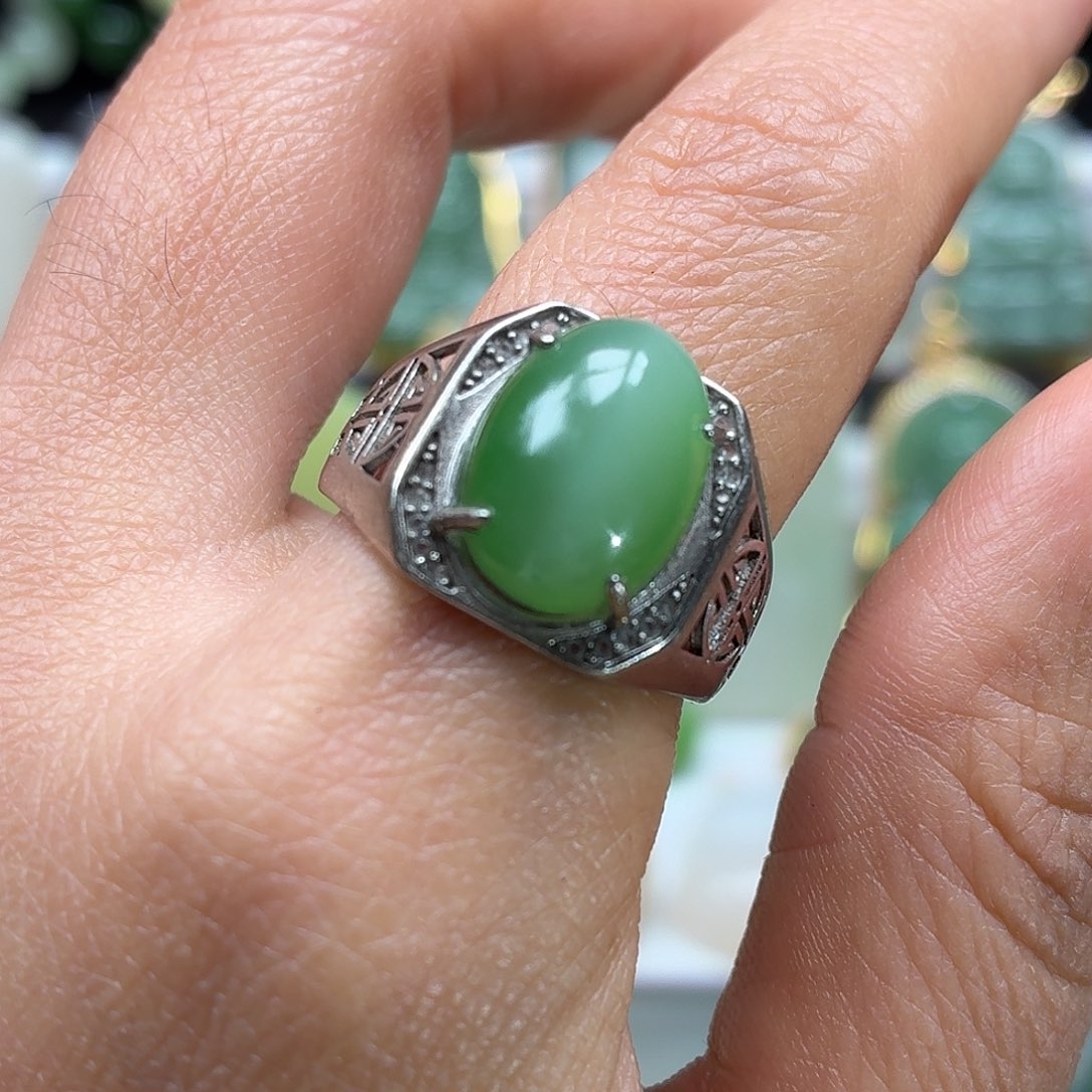 和田玉银S925镶嵌颈饰