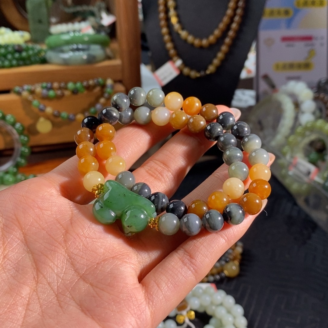 和田玉未镶嵌手链