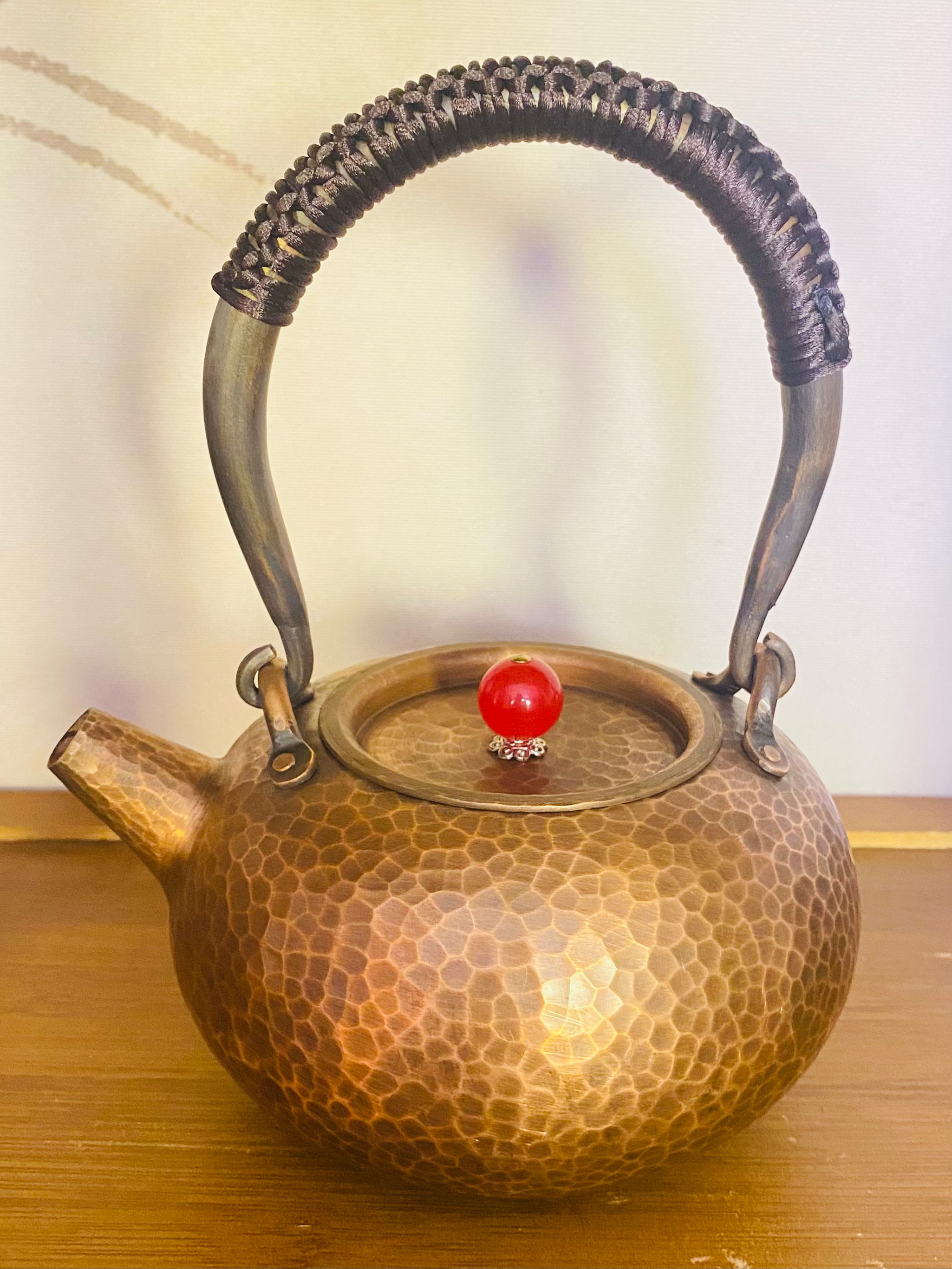 纯铜手工加厚铜壶日式紫铜水壶煮茶壶煮水壶铜壶紫铜茶壶茶壶