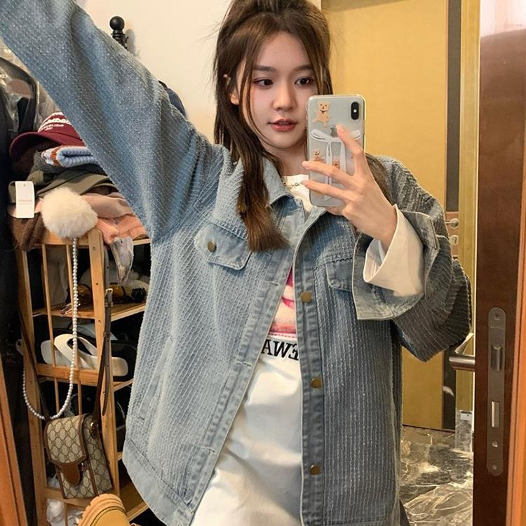 楠洋（141-150）秋季女长袖简约通勤宽松型短外套外套春季百搭港风